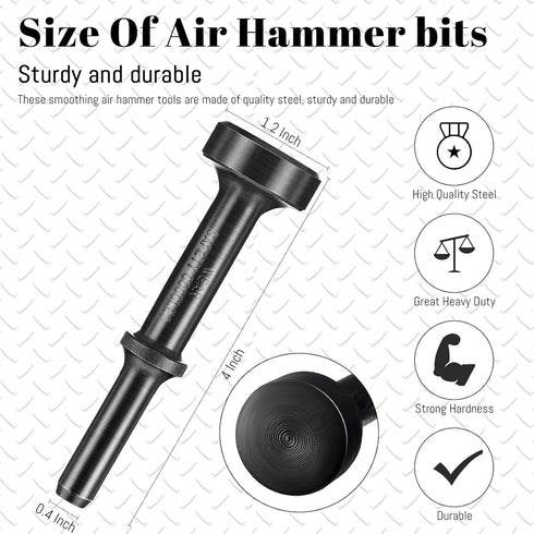 Mudder Smoothing Hammer attachments Tool Pneumatic Hammer Bit Pneumatic Chisel Bit Tool Hammer Accessories (10 x 3 x 3 cm)...