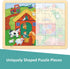 24 Piece Puzzles for Kids Ages 3-5 with Picture Underneath, Unique Shape Jigsaw Pieces Wooden Jigsaw Puzzle for 2 3 4 Year Old, Farm Animals Presc...