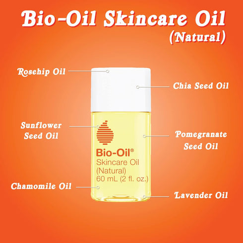 Bio-Oil Serum for Scars and Stretch Marks, Face and Body Moisturizer with Jojoba, Vitamin E, and Rosehip Oils - For All Skin Types, 2 oz...