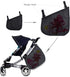 2 Pack Portable Side Sling Stroller Cargo Net ,Non-Slip and Adjustable Straps Storage Mesh Bag ,Food Storage ,Friut Storage Bag for Baby Stroller ...