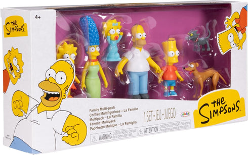 The Simpsons Action Figures Family Multi-Pack 2.5” Scale Figures, includes Homer, Marge, Bart, Lisa, Maggie, Santa’s Little Helper, and Snowball I...