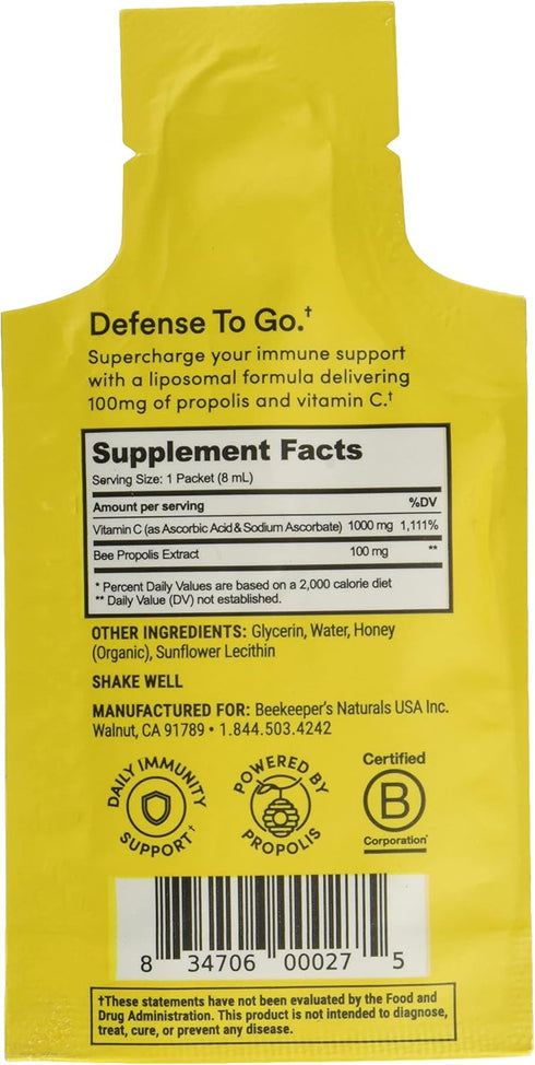 Beekeepers Naturals Propolis Liposomal with Vitamin C Single, 0.27 FZ...
