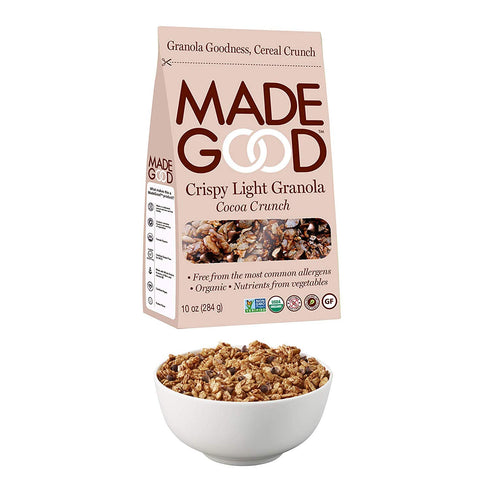Made Good Crispy Light Granola NutFree Gluten Free, Allergy Friendly, USDA Certified Organic Ingredients, Vegan, NonGMO Nutrients from a Full Serv...