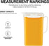 LocknLock Aqua Fridge Door Water Jug with Handle BPA Free Plastic Pitcher with Flip Top Lid Perfect for Making Teas and Juices, 2 Quarts, Ivory...