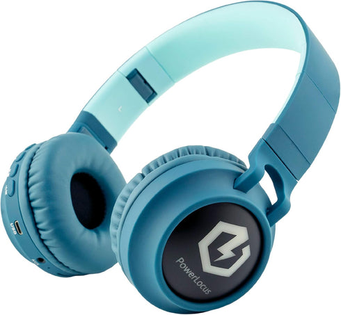 PowerLocus Bluetooth Headphones for Kids, Wireless Bluetooth Headphones, Kid Headphones Over Ear with LED, Foldable Headset with Mic,Volume Limite...