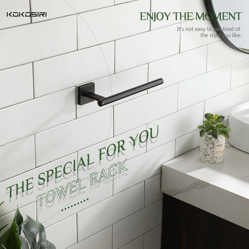 KOKOSIRI Bathroom Towel Bar Hand Towel Holders Wall Mount Toilet Kitchen Cabinet Paper Holder Stainless Steel Bath Accessories Oil Rubbed Bronze, ...