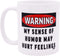 Rogue River Tactical Sarcastic Funny Coffee Mug Warning My Sense of Humor May Hurt Feelings Novelty Cup...