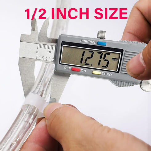 100 Pack 1/2 Inch Rope Light Clips with Stainless Steel Screws, P-Style Rope Light Mounting Clips, Outdoor Cable Clips for Christmas Parties Weddi...