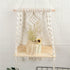 Macrame Wall Hanging Plant Decor Shelf Indoor Outdoor Floating Wood shelve Decorative Hand Made Rope Boho Shelving for Plants...