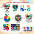 40PCS Autism Awareness Silicone Focal Beads for Pens Shaped Focal Beads Bulk for Keychain Making Beaded Pen Beadable Pens DIY Gifts Lanyard Making...