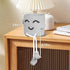 Uguisu 1PCS Cute Smiley Face Plant Pot with Feet Hanging Cement Planter Succulent Planter Small Flower Pots Fun Planter for Home and Room Decorati...