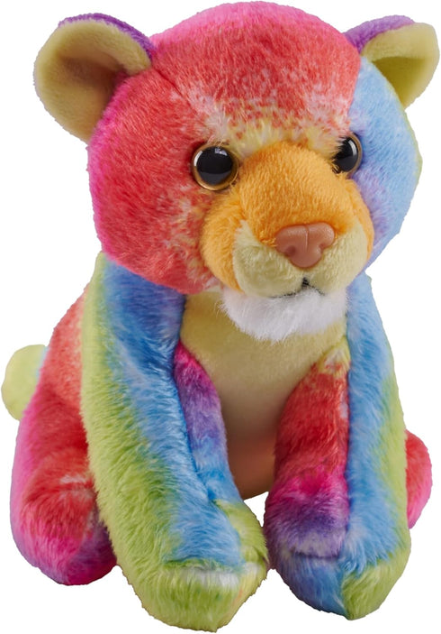 Wild Republic Pocketkins Eco Rainbow Tiger, Stuffed Animal, 5 Inches, Plush Toy, Made from Recycled Materials, Eco Friendly...