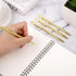 Giantree Slim Metallic Ballpoint Pens, 8Pcs 1.0mm Black Ink Ballpoint Pen Smooth Writing Quick Drying Pen for Office School Supplies(Gold)...