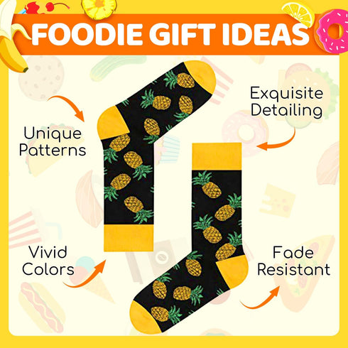 Zmart Funny Fruit Gifts for Men Teens - Novelty Pineapples and Avocado Socks for Pineapple Lovers, Fertility Socks...