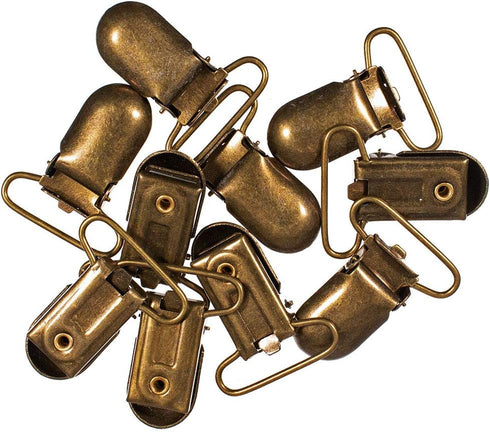 Craft’s County Metal Suspender Clips for Holding and Clamping– 35mm/1.38 inches - Bronze – 20 PC...