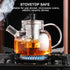 PARACITY Glass Teapot Stovetop, Borosilicate Clear Tea Kettle with Removable Stainless Steel Infuser,Teapot Blooming and Loose Leaf Tea Maker Tea ...