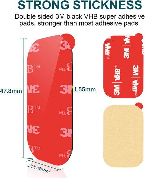 APPS2Car 3M Vhb Sticky Adhesive Pads Replacement Mounting Tape 4 Pcs, Dashboard Sticker Pads for Magnetic Phone Car Mount,Car Mount Adhesive,Doubl...