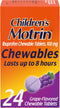 Motrin Children's Chewable Tablets with Ibuprofen, Kids' Fever Reducer & Pain Reliever for Sore Throat, Fever, Toothache & Pain Relief, Grape Flav...