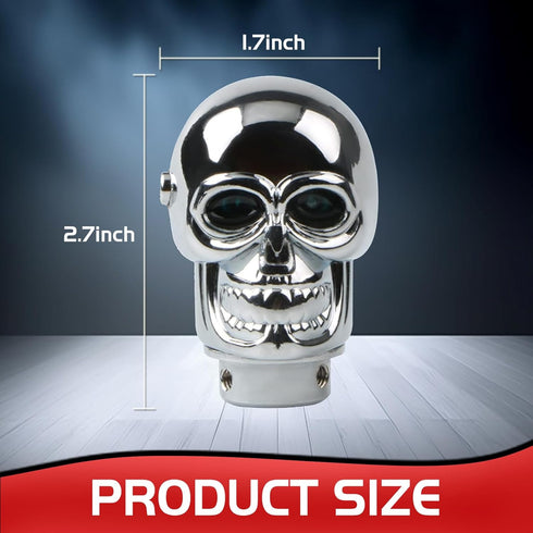 Pack of 1 Shift Head Replacement, Skull Shift Knob Gear Stick, with Led Light, Universal for Most Cars (Red)...