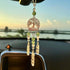 Hanging Car Charm, Handmade Crystal Window Car Hanging Ornaments, Dangling Moon, Healing Crystal Accessories, Rearview Mirror Decorations - Protec...