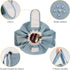 Barrel Drawstring Makeup Bag Large Cosmetic Bag Make up Bags Toiletry Organizer for Women (Greyish Blue) (Patent Pending)...