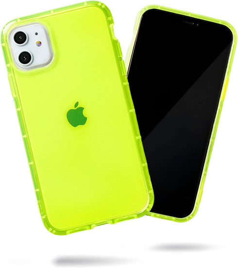 SteepLab Neon Highlighter Case for iPhone, The Grippy Jelly Case w/Protective Air Pockets (Conspicuous Neon Yellow, iPhone 11)...