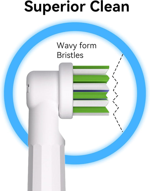 Replacement Toothbrush Heads Compatible with Oral-B Braun Pro 500/1000/1500/3000/3757/5000/7000/7500/8000, Professional Electric Brush Heads for O...