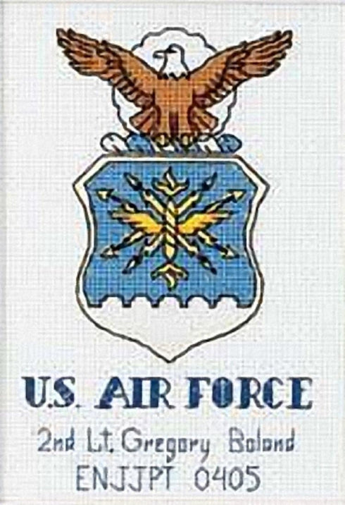 DIMENSIONS 'Military Pride' Personalized Counted Cross Stitch and Photo Mount, 10" x 8"...