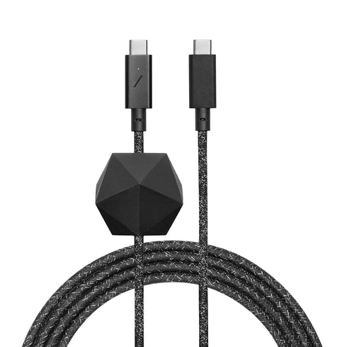 Native Union Type-C Desk Cable – USB-C to USB-C 8ft Ultra-Strong Non-Slip Charging Cable with Anchor Weight Compatible with iPhone 15, MacBook Pro...