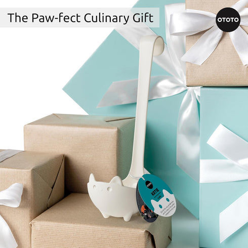 NEW!! Katie Cat Soup Ladle by OTOTO - White Cat, Cooking Gifts, Gifts for Cat Lovers - Cat Gift, Cute Kitchen Accessories, Funny Kitchen Gadgets, ...