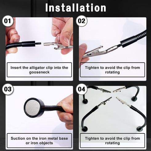 2 Pack Magnetic Helping Hands Soldering,Flexible Gooseneck Metal Arms for Automobile Electronics Soldering jewelry, Painting Art Crafts Hobby with...