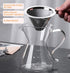 Pour Over Coffee Maker - Elegant Drip Coffee Maker with Reusable Stainless Steel Filter/Dripper, Lead-Free Borosilicate Glass Coffee Carafe for 1-...