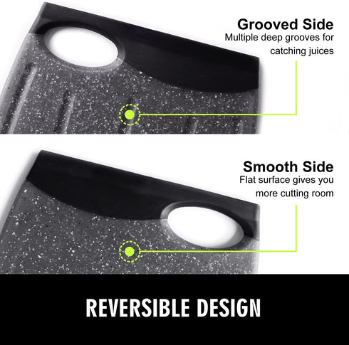 Mini Cutting Board, 7.48" Plastic Cutting Board for Kitchen, Small Cutting Board with Multiple Juice Grooves, Dishwasher Safe, Non-Slip, BPA Free,...