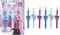 Disney Frozen II Birthday Cake Candles | 6 Birthday Candles for Cake Decorations, White, Blue, Pink Stripe Candles Featuring Anna, Elsa, & Olaf fo...