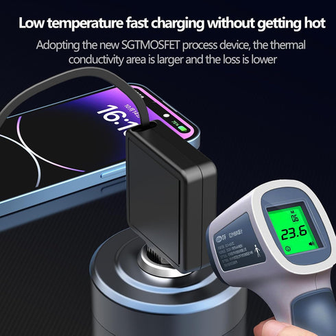 Type-c Retractable Data Car Charger, 30W Fast Car Phone Charger, Cigarette Lighter Adapter for iPhone 15/14/13/iPad,Galaxy,Pixel...