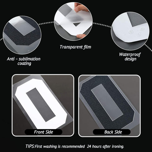 Zonon 22 Pieces Iron on Numbers T Shirt Heat Transfer 0 to 9 Jersey Numbers for Team Uniform Sports(Black, White,8 Inch)...