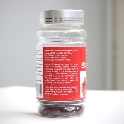 AIHIYO Lycopene Capsule, 100mg Tomato Supplement Extract, Organic Complex Formula, 500mg Per Capsule, 100 Softgel...