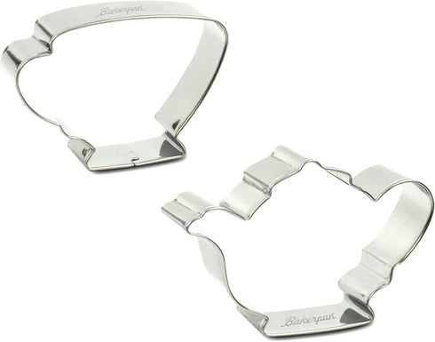 Bakerpan Stainless Steel Cookie Cutter Tea Pot & Cup Set...