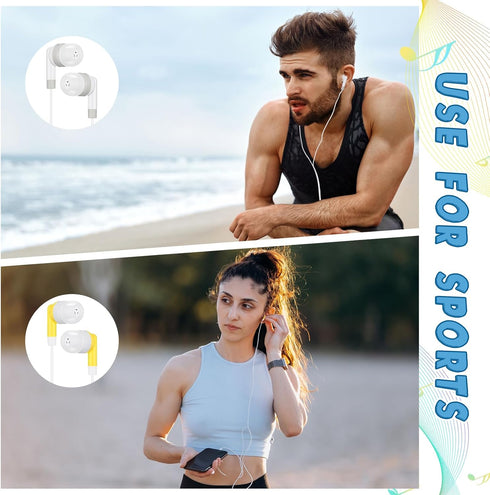 Kigeli 20 Pack Kids Bulk Earbud Headphones for Classroom Student Wired Headphones in-Ear Earbud 3.5 mm Disposable Earphones Set for Kids Adults Cl...