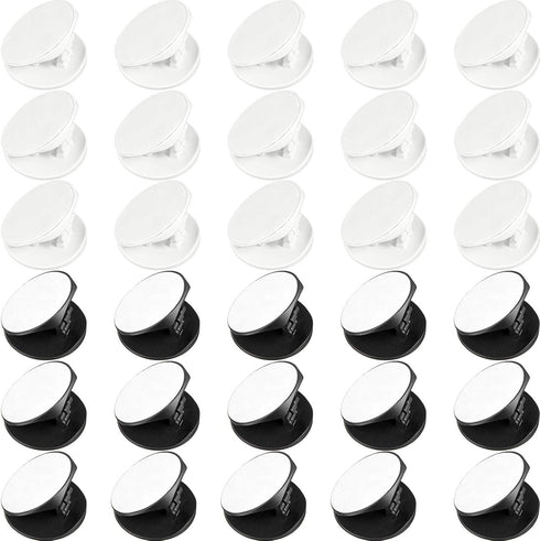 Weewooday 30 Phone Grip Holder with Double-Sided Sticker Phone Finger Expanding Stand Holder for Almost Phones Cases (Black, White)......