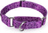 Stylish Camouflage Floral Printed Dog Collar - Adjustable Collar for Small and Medium Large Dogs (M, Purple)...