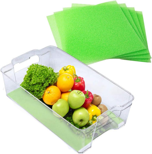 Dualplex® Fruit & Veggie Life Extender Liner for Fridge Refrigerator Drawers, 13 x 10.5 Inches (4 Pack) – Extends The Life of Your Produce & Preve...