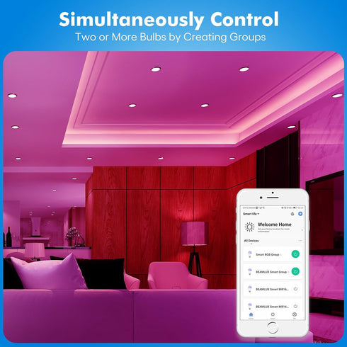 Smart WiFi MR16 Color Changing led Bulbs, Dimmable with App Control, 40° Beam Angle AC/DC12V GU5.3 Base, Compatible with Alexa and Google Home Ass...