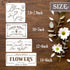 Flower Market Stencil for Crafts Spring Farmhouse Stencils for Painting on Wood Burning Wall, Large Garden Kitchen Embroidery Stencils Paint Art H...