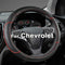 GIANT PANDA Steering Wheel Cover for Chevy Silverado - Car Steering Wheel Cover for Chevrolet Colorado Tahoe -Black+Red Trim...