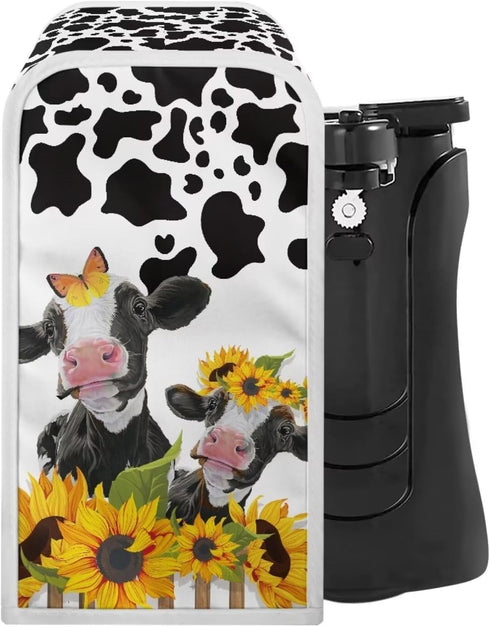 Cow Sunflower Print Can Openers Dust Cover Washable Electric Can Opener Covers Small Appliance Cover for Kitchen Home Decor Accessories...
