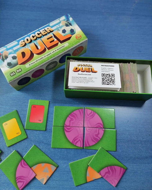Soccer Duel | Action-Based Soccer Game | Strategy Game | Puzzle Game | Soccer Theme | Ages 5+ | 2 Players | Average Playtime 10 Minutes | Made...
