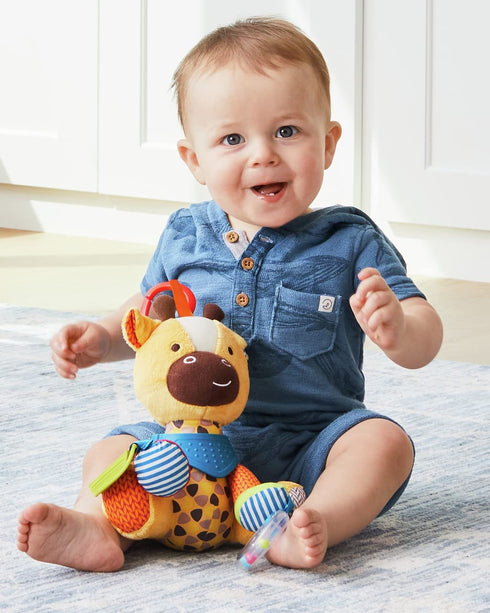 Skip Hop Bandana Buddies Baby Activity and Teething Toy with Multi-Sensory Rattle and Textures, Giraffe...