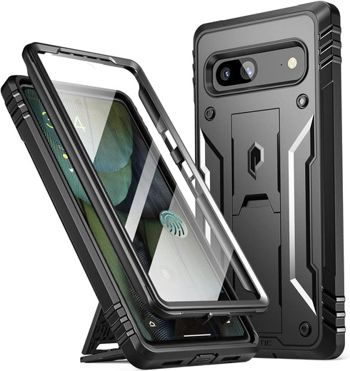 Poetic Revolution Case Compatible with Pixel 7A 5G, Full Body Rugged Shockproof Protective Cover Case with Kickstand, Built-in Screen Protector Wo...