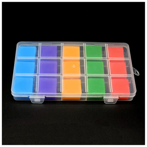 90Pcs DIY Diamond Painting Glue Clay, 0.98x0.98inch Diamond Painting Glue Clay 5 Color Painting Clay Wax with Organizer Box Embroidery Cross Stitc...